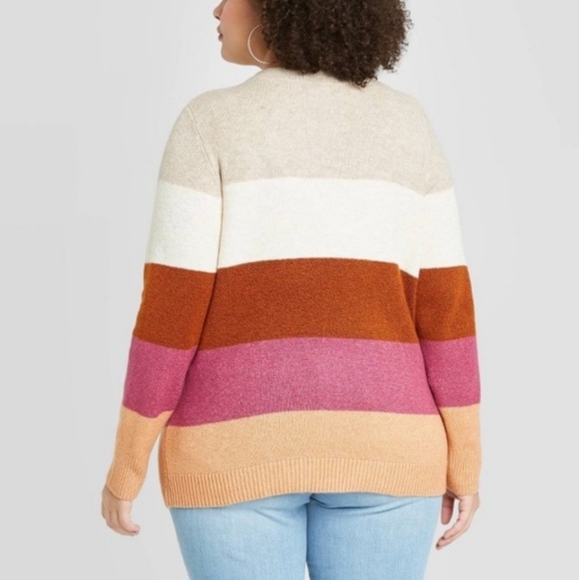 New Ava & Viv multi stripe sweater - Picture 2 of 3